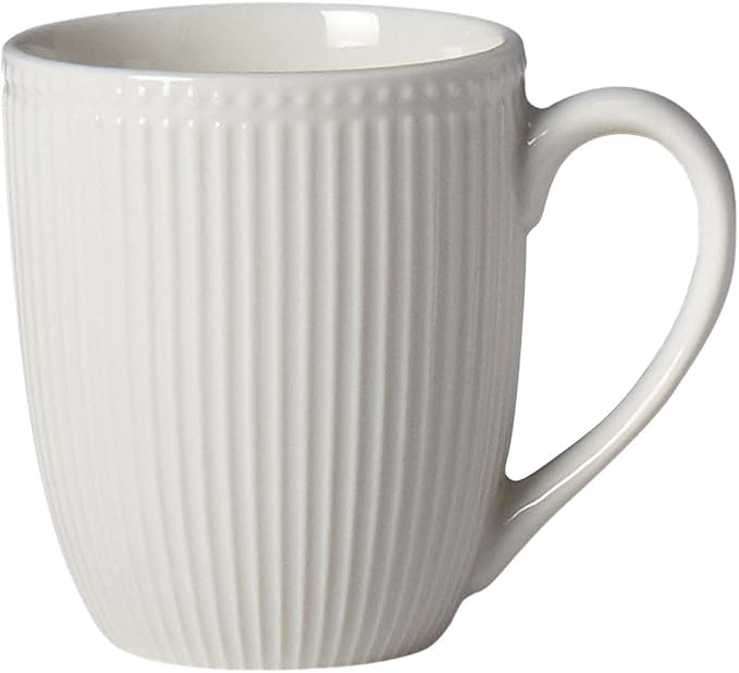 Tabletops Gallery Embossed Bone White Porcelain Round Dinnerware Collection- - Image 9