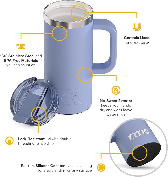 RTIC 16oz Road Trip Travel Mug - Image 3