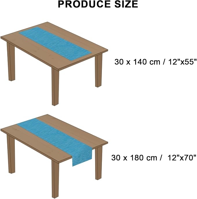 Table Runner 55 Inches Long, Vinyl Woven Heatproof Table Runners | Washable - Image 9