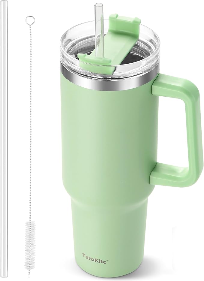 TaroKitc 40 oz Tumbler with Handle | Stainless Steel Insulated Insulated Travel by TaroKitc