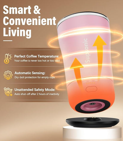Supsonic Heated Coffee Mug, 14oz Smart Constant Temperature Travel Mug | Heat - Image 3