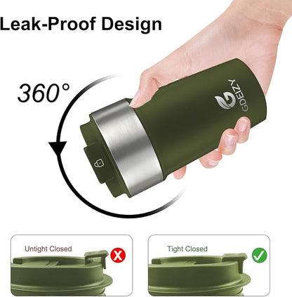 17oz Insulated Travel Coffee Mug, Stainless Steel Cup - Image 3