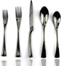 JASHII 18/10 Stainless Steel 20 Piece Mirror Polished Black Flatware Set by JASHII