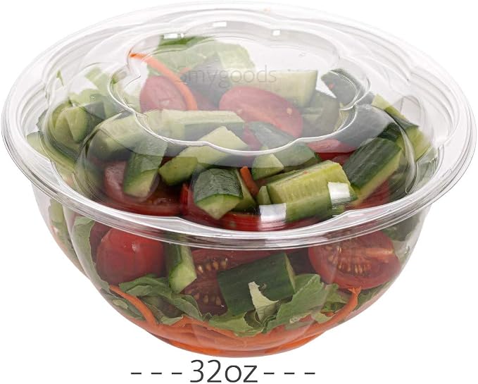 Disposable Plastic Salad Bowls - Image 2