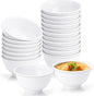 Tioncy 20 Pack 6 oz Bowls Set Dessert Bowls Unbreakable White Soup Bowls Salad by Tioncy