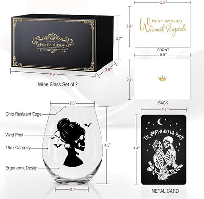 Perfectinsoy Skull Wine Glass 2 Piece - Image 2