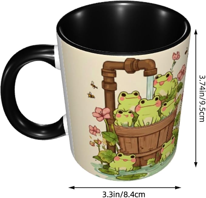 FyLybois Frog Coffee Mug 11 Ounce Mugs Ceramic Tea Cup Drinking Water Cups | - Image 3