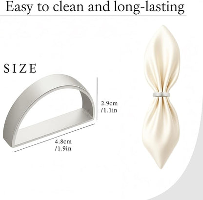 12 Pcs Stainless Steel Napkin Rings - Image 2