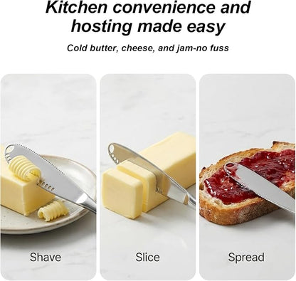 2PCS Upgraded 3-in-1 Butter Knife Spreader and Curler, Professional Stainless - Image 6