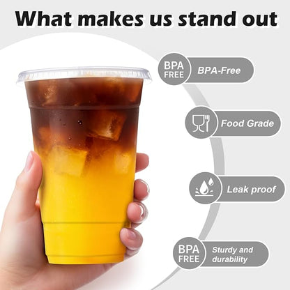 Lamosi 500 Pack 20 oz Clear Plastic Cups - Image 3