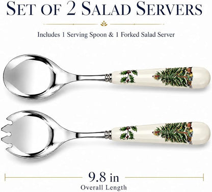 Spode – Christmas Tree – Christmas Tree Salad Servers - Image 2