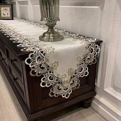 Sandweek Macrame Table Runners for Party, 70inch Table Runner Lace Floral by Unknown