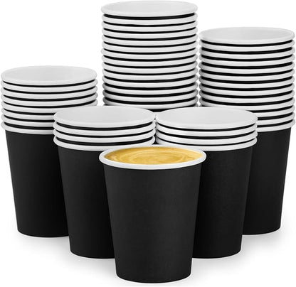 50 Pack 8 oz Disposable Paper Cups, 8 oz Coffee Cups, Water Cups by BALDCC