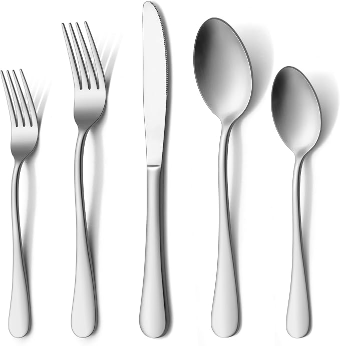 60 Piece Silverware Set for 12, LIANYU Stainless Steel Flatware Cutlery Set by LIANYU