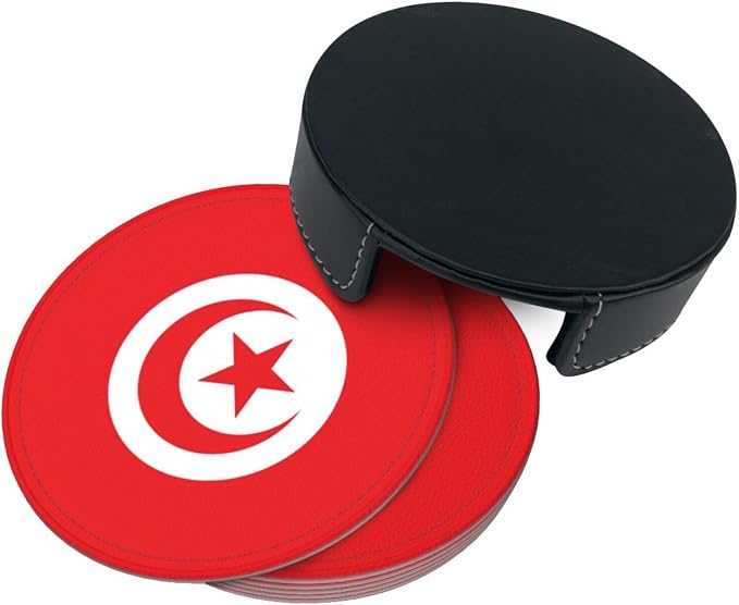 Tunisia Flag Coasters for Drinks - Image 9