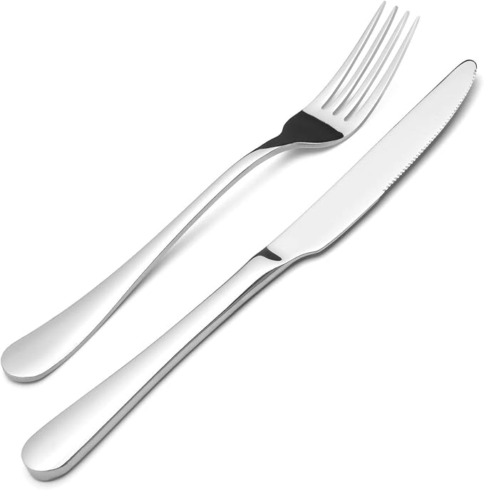 Silverware Set, SHARECOOK 20-Piece Stainless Steel Flatware Set, Kitchen - Image 3