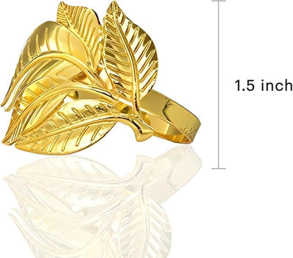 Decozen Set of 12 Gold Napkin Rings in Turtle Design Festive Table Decor Setting for Holiday Wedding, Birthday, Kitchen, Home Decor Housewarming Gift - Mothers Day Decorations
