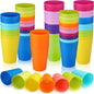 Patelai 100 Pcs usable Plastic Cups 8oz Drinking Cups Colorful Unbreakable by Patelai