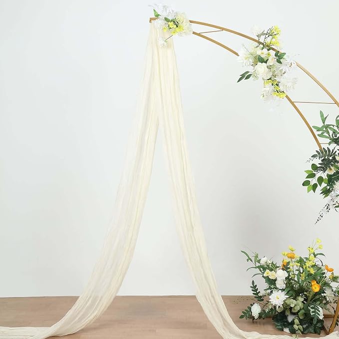 Efavormart 20ft Ivory Gauze Cheesecloth Wedding Arch Drapery Fabric, Extra Long by efavormart