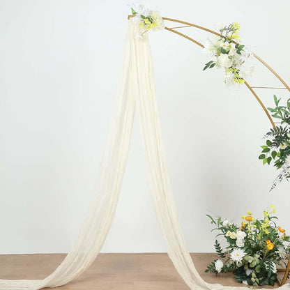 Efavormart 20ft Ivory Gauze Cheesecloth Wedding Arch Drapery Fabric, Extra Long by efavormart