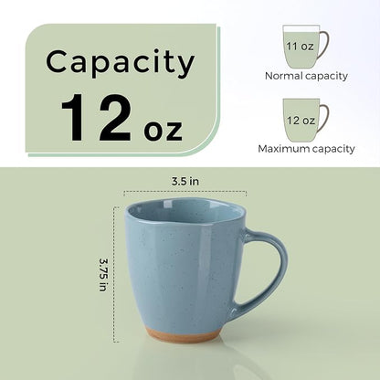 AmorArc 12oz Ceramic Coffee Mugs set of 6, Stylish Coffee Mugs - Image 2