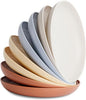 8-Pack Reusable Wheat Straw Plates Set by NookTheory