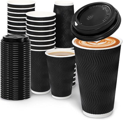 BYSNOW 100 Pack 16 oz Coffee Cups by BYSNOW