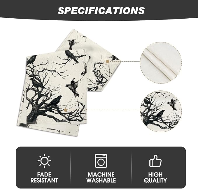 Artoid Mode 210 GSM Halloween Table Runner 13x90 Inch Home Party Decor | - Image 5