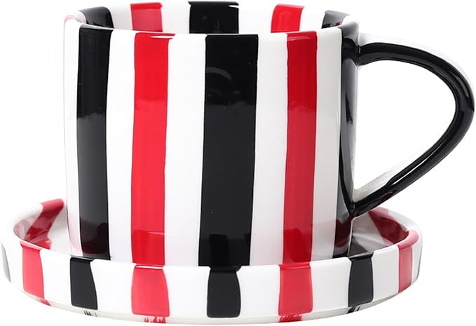 Espresso Cups Ceramic Coffee Mug Series European Striped Dot Coffee Cup And by CACXKEP