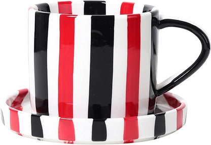 Espresso Cups Ceramic Coffee Mug Series European Striped Dot Coffee Cup And by CACXKEP