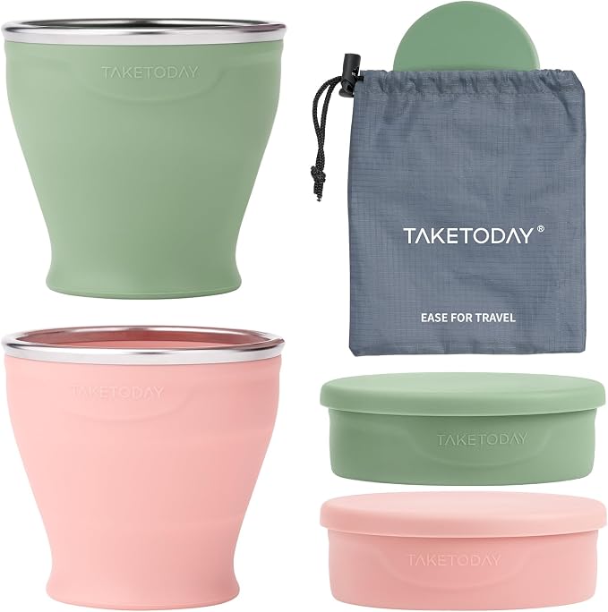 TakeToday Collapsible Cup 8 oz 2-Pack by TAKETODAY