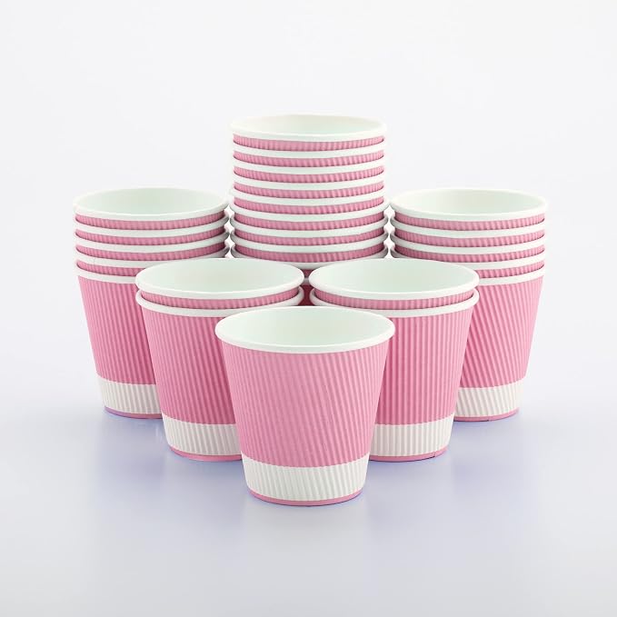 Restaurantware 8 Ounce Double Wall Disposable Coffee Cups, 500 Insulated Light by Restaurantware