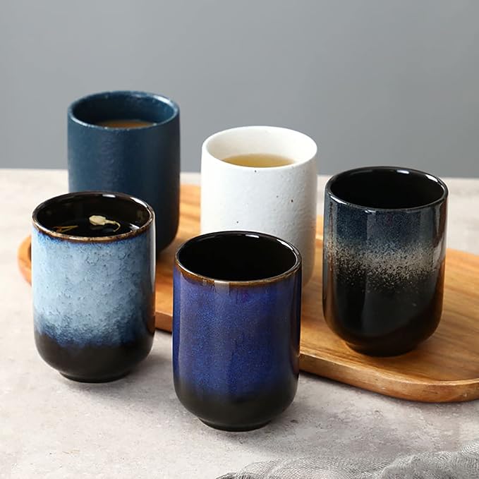 Large Ceramic Tea Set, Chinese Tea Cup, Coffee Cup, Ceramic Mate Tea Cup Set 4 - Image 7