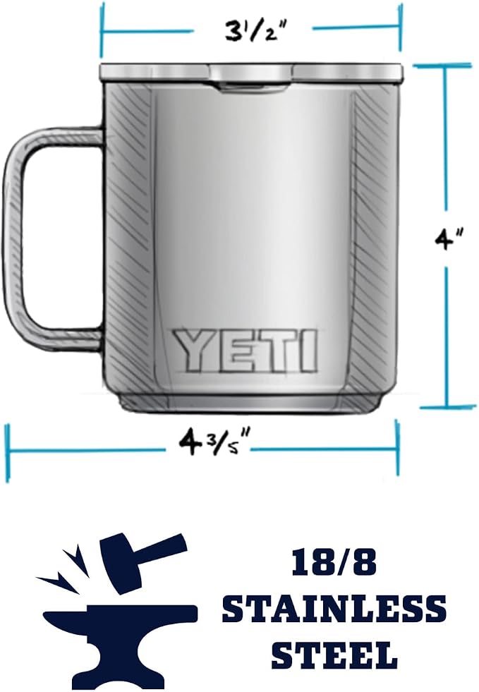 YETI Rambler 10 oz Stackable Mug, Vacuum Insulated, Stainless Steel - Image 2