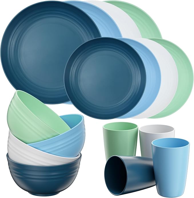 Quatish 16 Piece Plates and Bowls Sets by Quatish