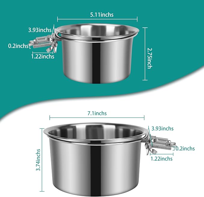 2 Pcs Large Dog Food Water Bowl - Image 2