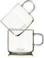 Glass Cups -6oz Small Crystal Clear Glass Coffee Cup by Dorsaer
