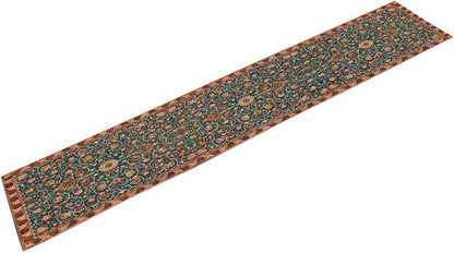 William Morris Table Runner, Rustic Boho Ethnic Flower Original Design Print - Image 5