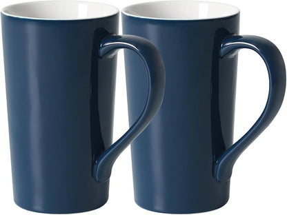 20 OZ Simple Pure Blue Mug Plain Large Tall Ceramic Milk Tea Coffee Mug by Momugs