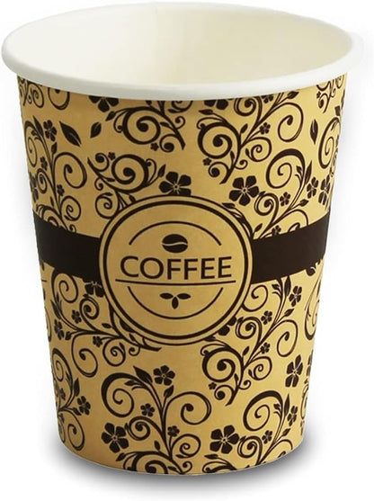 PAMI Disposable Paper Coffee Cups 8 oz, Single-Use, Leak Resistant - Image 2