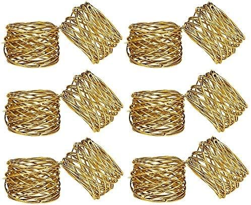 Golden Mash Napkin Rings Dining Table Napkin Holder, Classic Everyday Use - Image 2