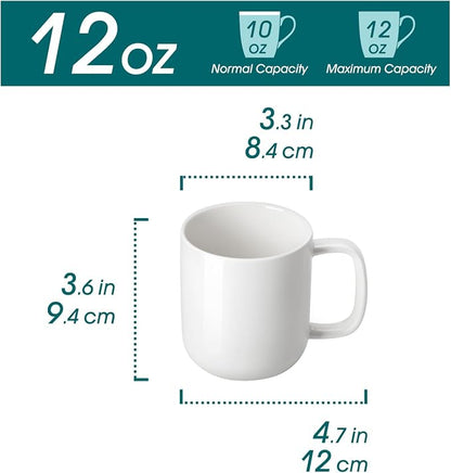vancasso Porcelain Coffee Mugs Set, 12 oz Ceramic Coffee Cups - Image 2
