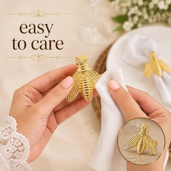 12 Pcs Decorative Fly Napkin Rings - Image 8