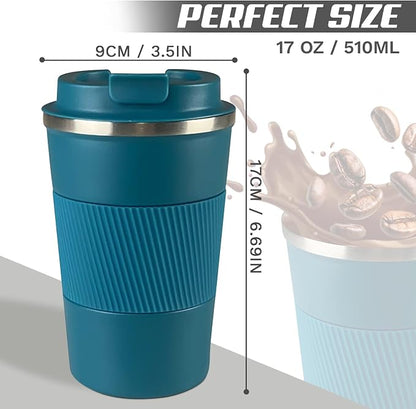 Vacuum Insulated Stainless Steel Travel Coffee Mug, Leak Proof Cup - Image 4