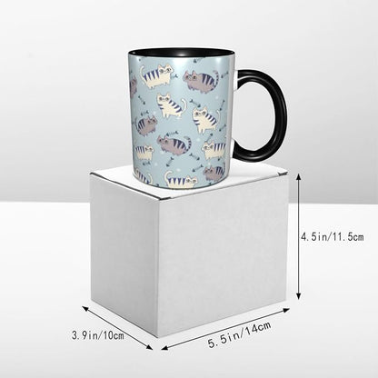 Yrebyou Cats Coffee Mug 11oz Ceramic Cup - Image 5