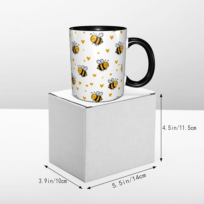 Yrebyou Bee Coffee Mug 11oz Ceramic Cup - Image 5