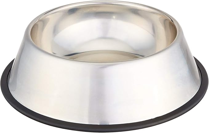 Amazon Basics Stainless Steel Non-Skid Dog Bowl, Dishwasher Safe, Rust Resistant by AmazonBasics