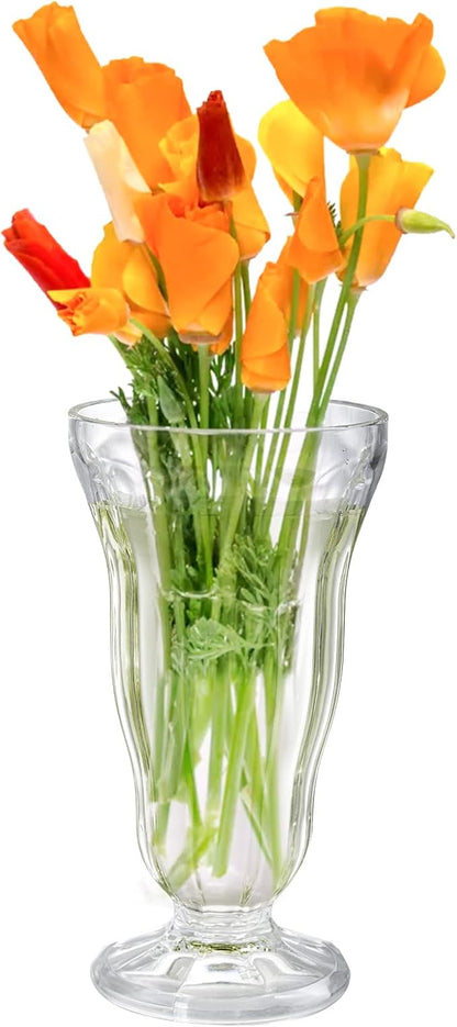 6 Pack Acrylic Milkshake Glasses, 15 OZ Plastic Old Fashioned Soda Glass - Image 6