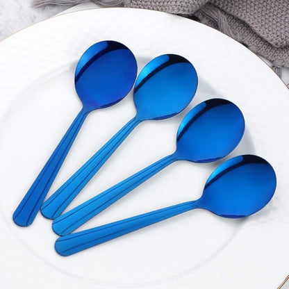Bouillon Spoons Set of 12, 5.9 Inch Stainless Steel Soup Spoon, Metal Round - Image 3
