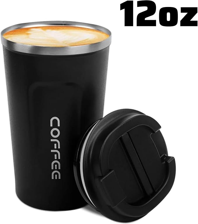 MOMSIV 12oz Travel Coffee Mug, Insulated Coffee Cup - Image 9
